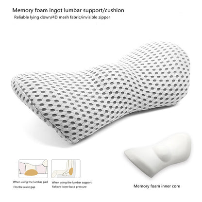 US Local Lumbar Support Pillow For Side Sleepers Pregnancy Relieve Hip Coccyx Sciatica Pain Machine Chair Back Cushion Waist Car Seat