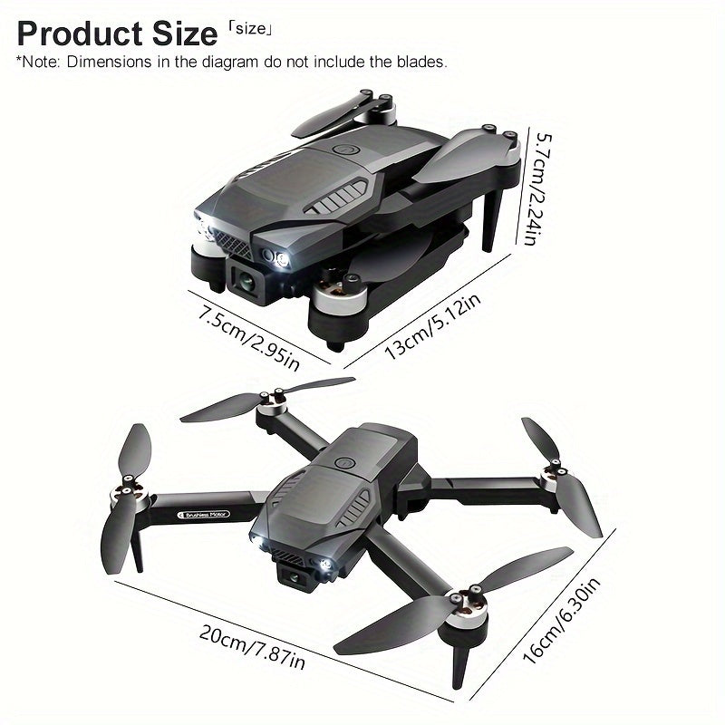 US Local F198 Drone Professional Dual Camera 1080P WIFI FPV HD Aerial Photography Brushless Foldable Drone