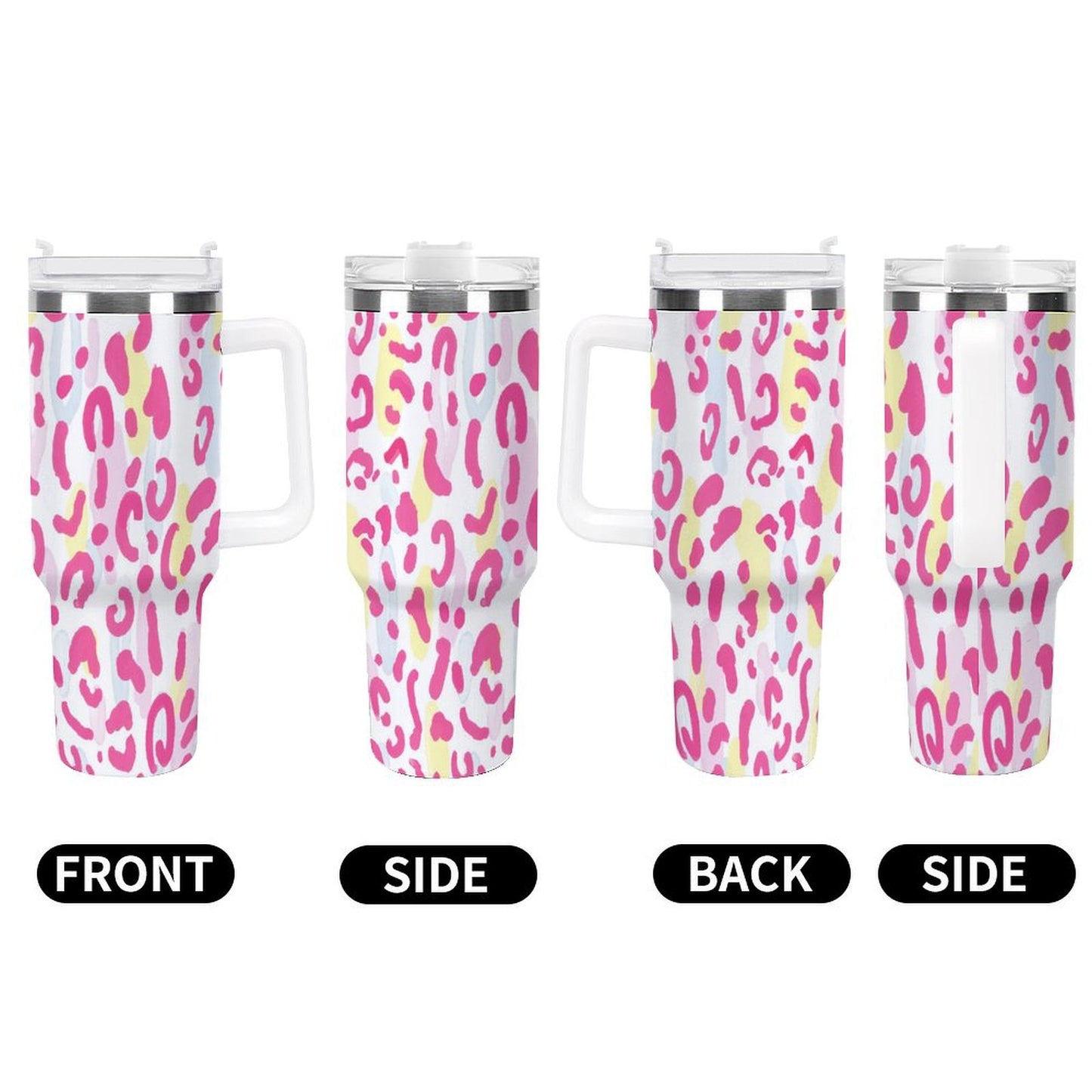 PHDT00205 POD US Local Tumbler 40 oz Large Capacity Car Cup Leopard pink