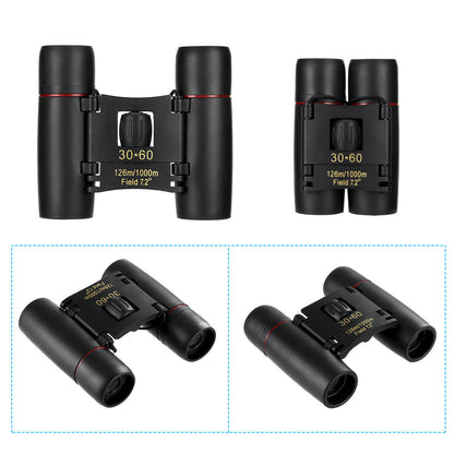 US Local Binoculars 30x60 Zoom Travel Compact Folding Telescope Hunting Day Night Outdoor Small Pocket Binoculars Compact Adults, Mini Kids Binoculars Boys For Bird Watching, Concert Theater Opera