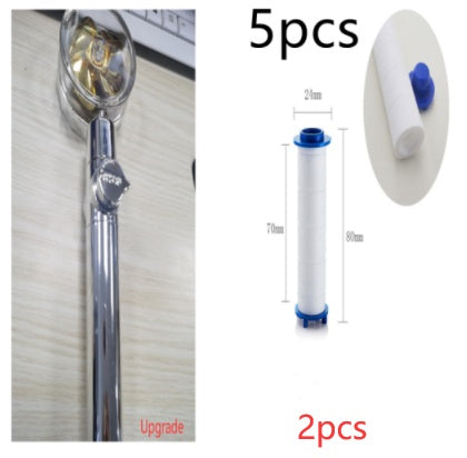 Turbo Propeller Shower Head Water Saving High Preassure Flow 360 Degrees With Fan Extension Showerhead Rainfall With Holder