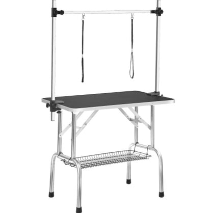 US Local Professional Dog Pet Grooming Table Large Adjustable Heavy Duty Portable With Armrests And Lasso & Grid Tray