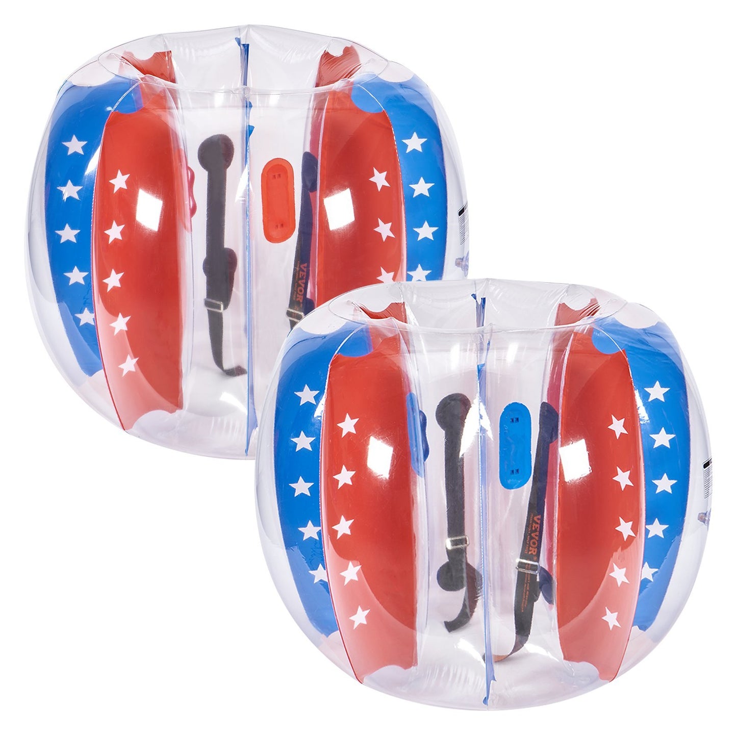 US Local VEVOR Inflatable Bumper Balls 2-Pack 4FT 1.2M PVC Sumo Zorb Balls For Kid & Teen