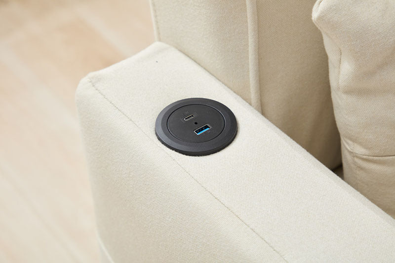 US Local Futon Chair Bed Convertible Chair 3-in-1 Pull Out Sleeper Chair Beds With USB Ports,Wear-resistant And Anti-scratch, Armchair Bed Sleeper For Living Room