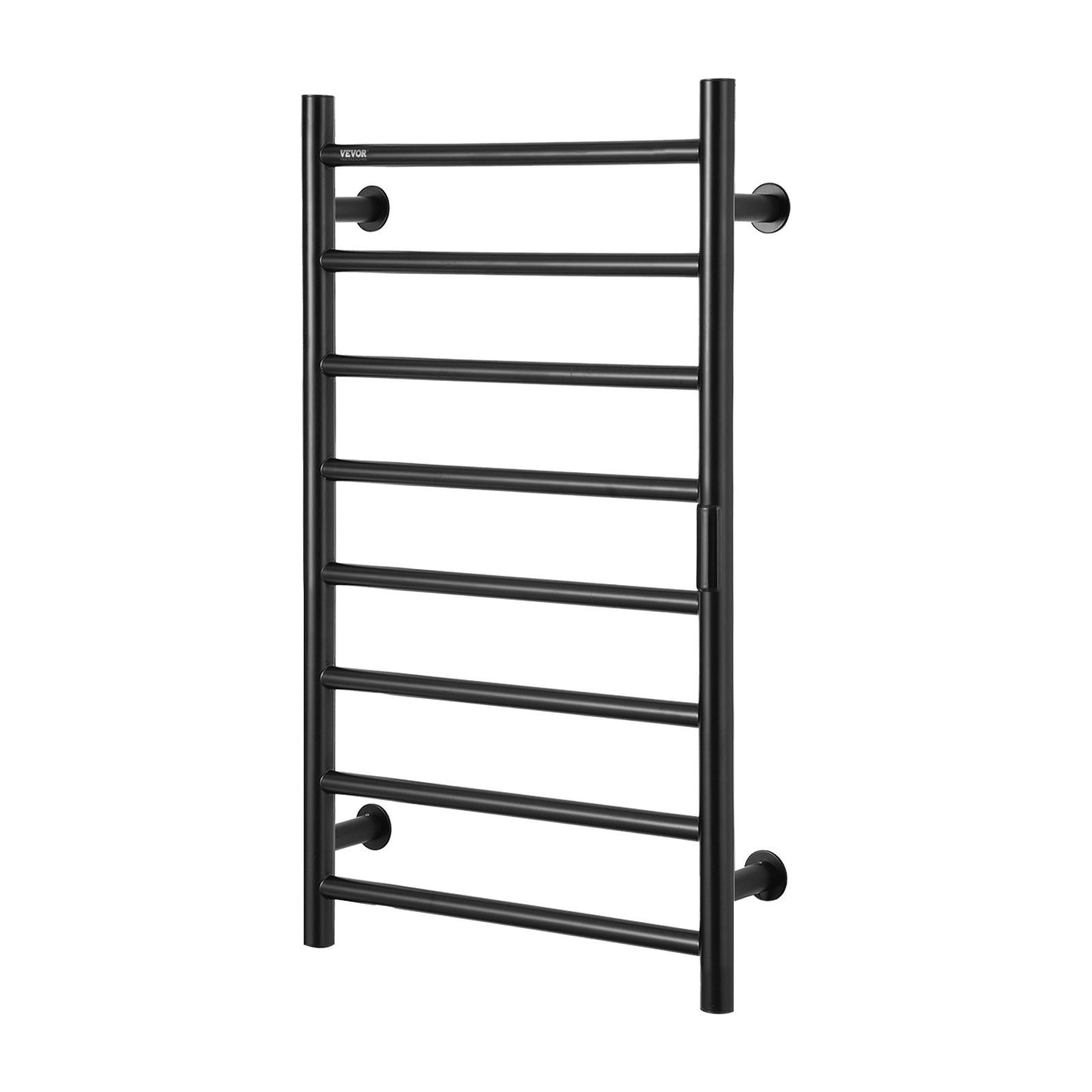 US Local VEVOR 8 Bars Towel Warmer Rack Wall Mounted Heated Towel Rack For Bathroom Black