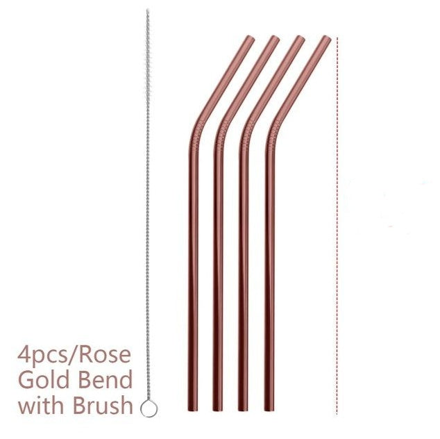 USA Local Colourful Reusable Stainless Steel Straws