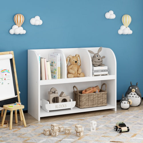 US Local Kids Bookcase With 4 Compartments