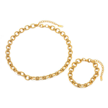 European And American Ins Style 18K Gold-plated Chain Bracelet