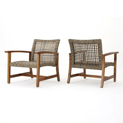 US Local HAMPTON WOOD   WICKER CLUB CHAIR
