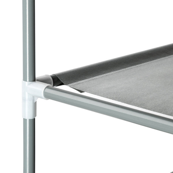 US Local Combination Type Simple Shoe Rack No Dust Cover 3 Layers 9 Pairs High Foot Shoe Rack Gray Tube