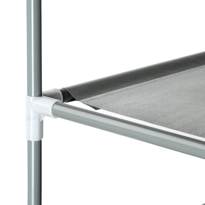 US Local Combination Type Simple Shoe Rack No Dust Cover 3 Layers 9 Pairs High Foot Shoe Rack Gray Tube