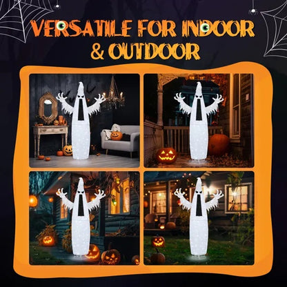 US Local 5.9ft Pop-up Ghost 160LED Lighted Outdoor Halloween Decorations