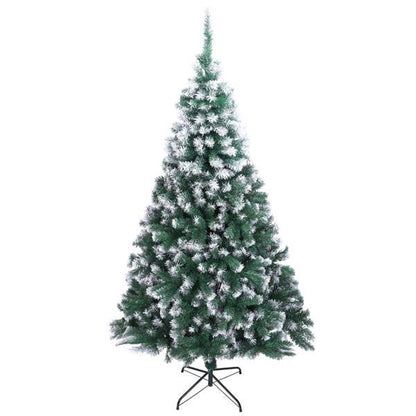 US Local Green Pointed Spray White PVC Material Christmas Tree