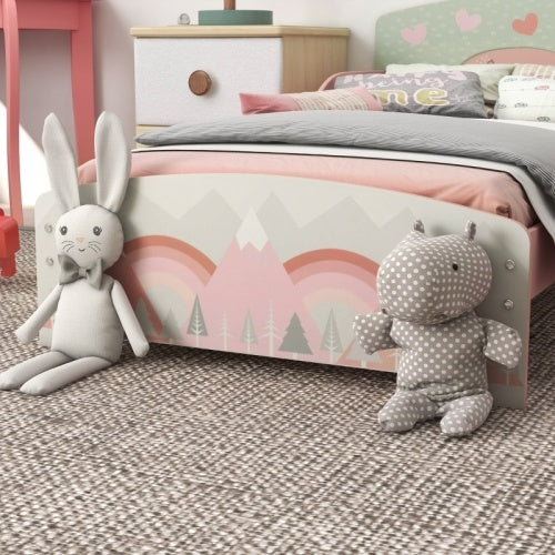 UK Local ZONEKIZ Toddler Bed Frame, Kids Bedroom Furniture For Ages 3-6 Years