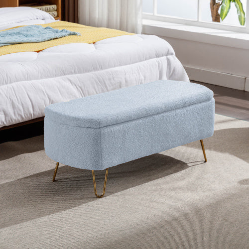 US Local Blue Bedside Storage Footstool