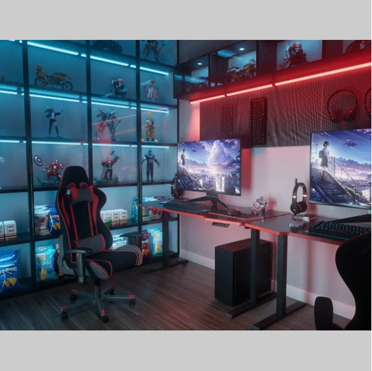 US Local Electric Standing Desk Whole Piece Adjustable Height Desk Home Office Computer Workstation Sit Stand Up Desk