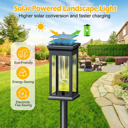 6Pack Solar Powered Stake Light Outdoor Decorative Landscape Lamp IP65 Waterproof Auto On Off Outdoor Light For Pathway Garden Yard Patio