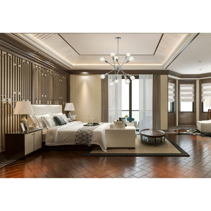 US Local Modern Sputnik Chandelier Lighting 10 Lights With Adjustable Arms Chrome Pendant Lighting