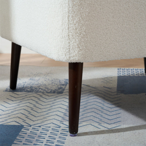 US Local Solid Wood Leg Fabric Armchair