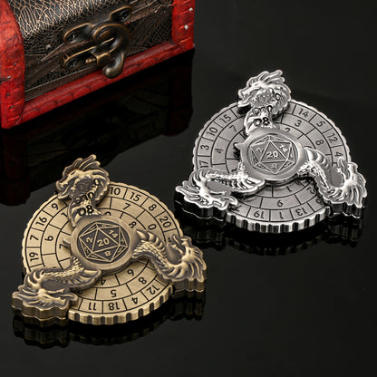 US Local Retro Fantasy Style Turntable Dice Gift Box Set, Essential Creative Accessories For Board Games, Multi-faceted RPG Dice And Circular Scale Design - Advanced Tabletop Game Accessories And Collectibles