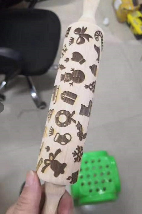 USA Local Rolling Pin Christmas Embossing