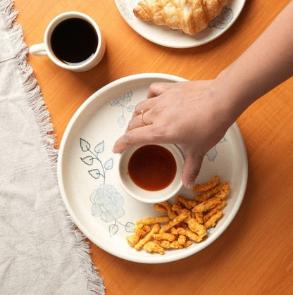 US Local Handcrafted Ceramic Chip And Dip Bowl