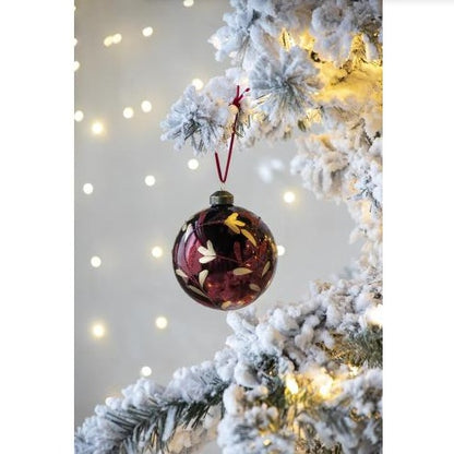 US Local D3.9 Christmas Ball Ornaments, Glass Decorative Hanging Ball Christmas Tree Ornaments For Holiday Party Decorations, Set Of 6