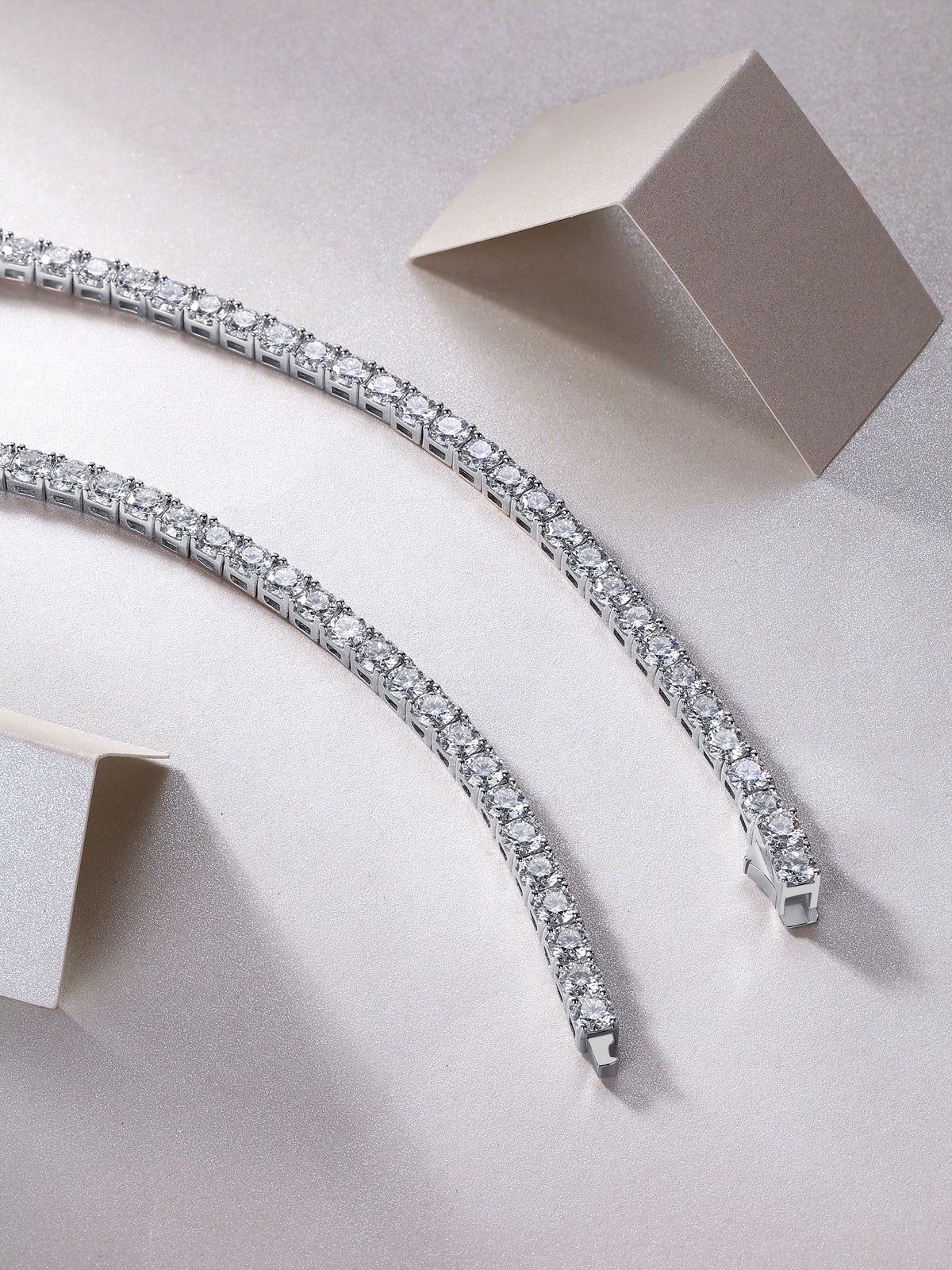 Long Star River Luxury Fashion Inlaid Mosan Diamond S925 Silver Necklace