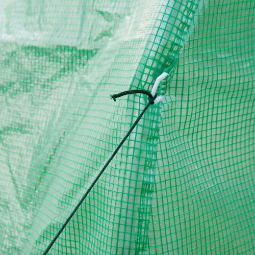 UK Local Outsunny Walk-in Polytunnel Greenhouse, Outdoor Garden Tunnel Greenhouse Tent With Zipped Roll-Up Door And 6 Mesh Windows, 3 X 2M