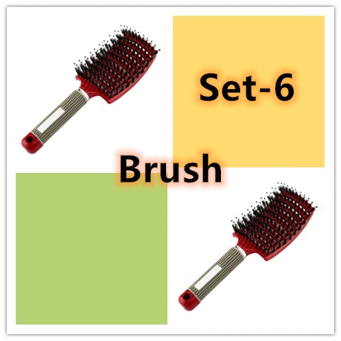 US Local Hairbrush Anti Klit Brushy Haarborstel Women Detangler Hair Brush Bristle Nylon Scalp Massage  Teaser Hair Brush Comb