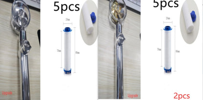 Turbo Propeller Shower Head Water Saving High Preassure Flow 360 Degrees With Fan Extension Showerhead Rainfall With Holder