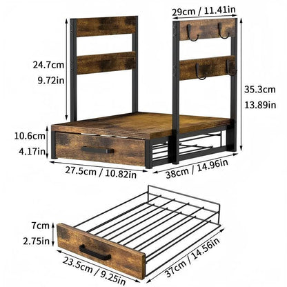 US Local Coffee Maker Storage Rack Coffee Bean Accessories Organizer Sturdy K-Cup Storage Drawer With Cup Holder Coffee Maker Stand Kitchen And Office Countertop Storage Rack