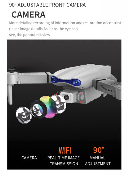 US Local The Battery Configuration Of The E99 Smart Camera Drone Features Real-time Image Transmission From A Single Camera. It Has One-click Touch And Landing Functions. This Is A Foldable Remote-controlled D