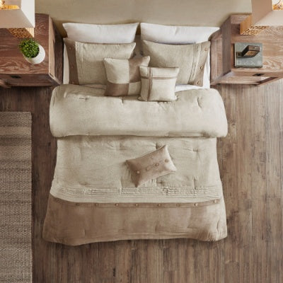 US Local 7 Piece Faux Suede Comforter Set