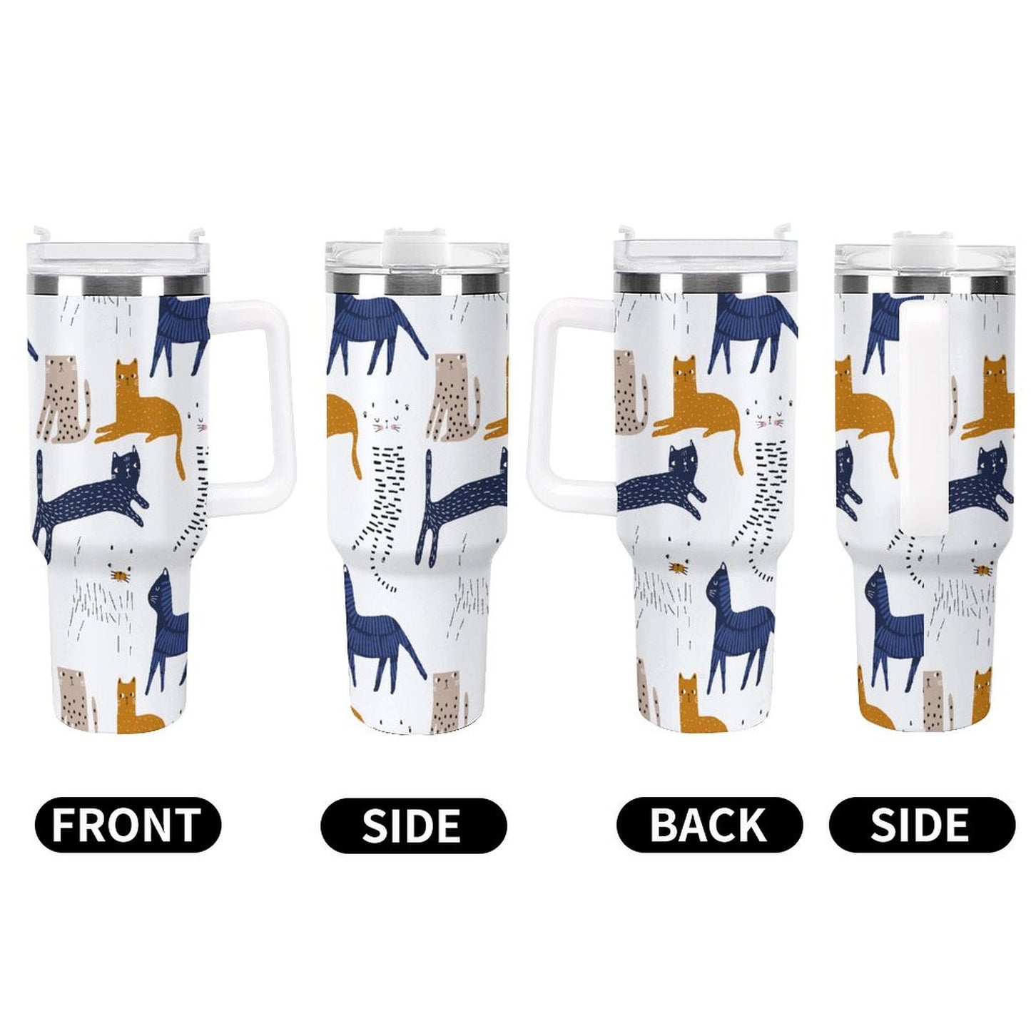 PHDT00407 POD US Local Tumbler 40 oz Large Capacity Car Cup Lovely Cat