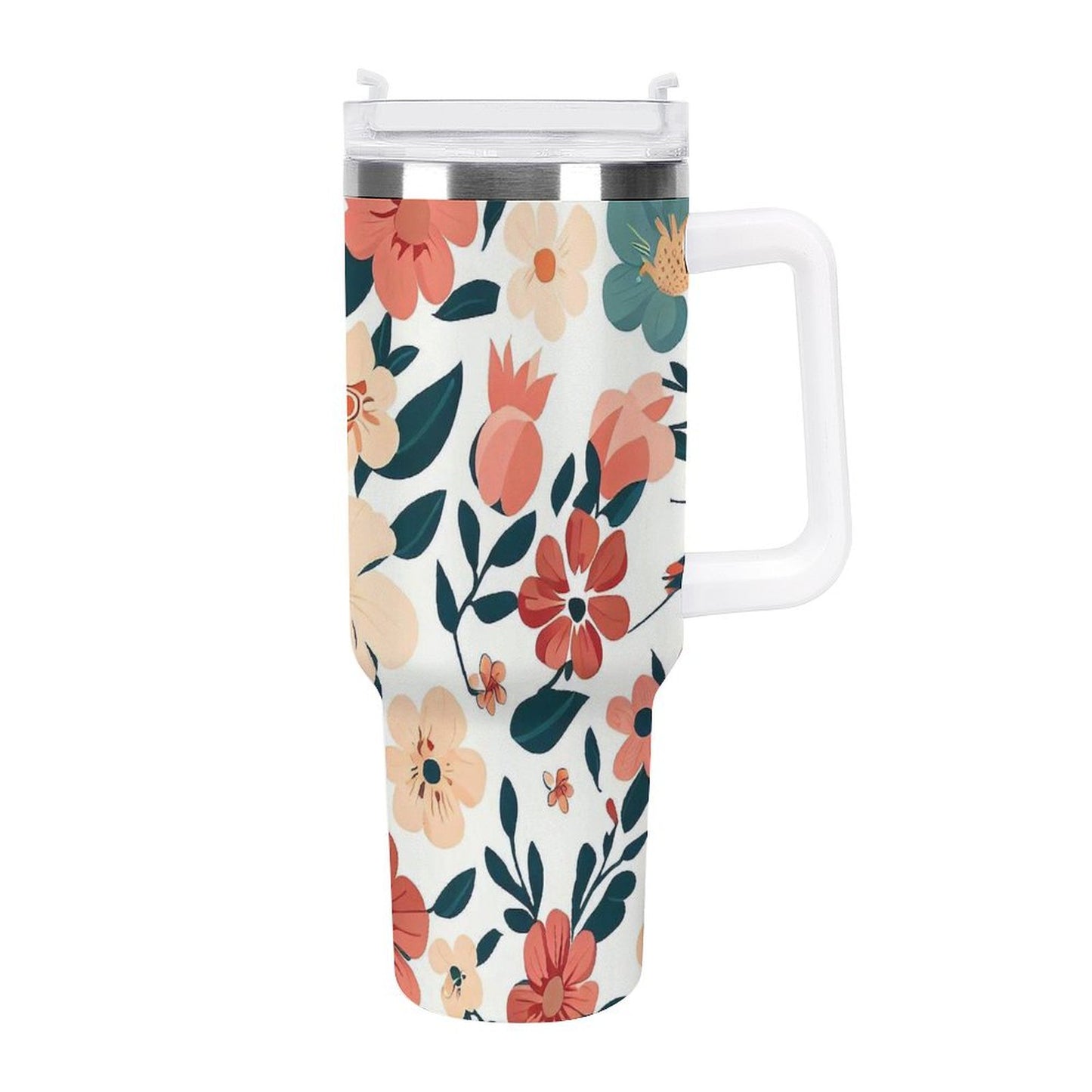 PHDT00367 POD US Local Tumbler 40 oz Large Capacity Car Cup Flower, Retro, Autumn