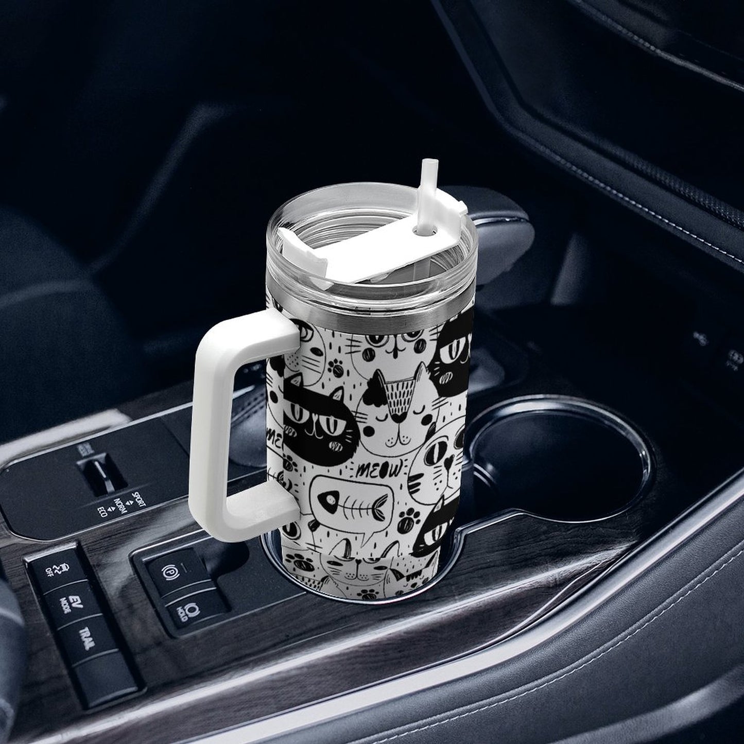 PHDT00249 POD US Local Tumbler 40 oz Large Capacity Car Cup Cat