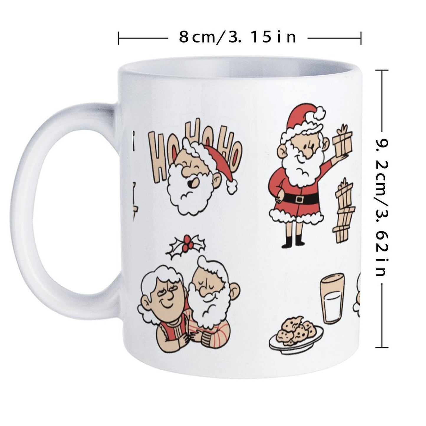 POD US Local White mug with full print, Christmas, Santa 0038