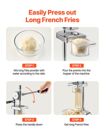 US Local Manual Long French Fries Squeezer Stainless Steel Mashed Potato Extruder