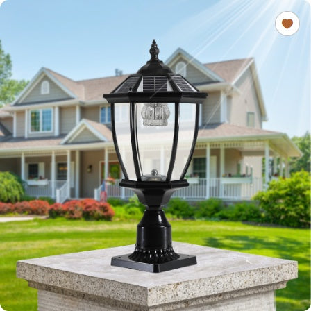 US Local 20  Black Solar Powered LED Outdoor Lantern, Vintage Garden Light With Elegant Glass Design For Pathways, Yards, And Patios 1-Pack