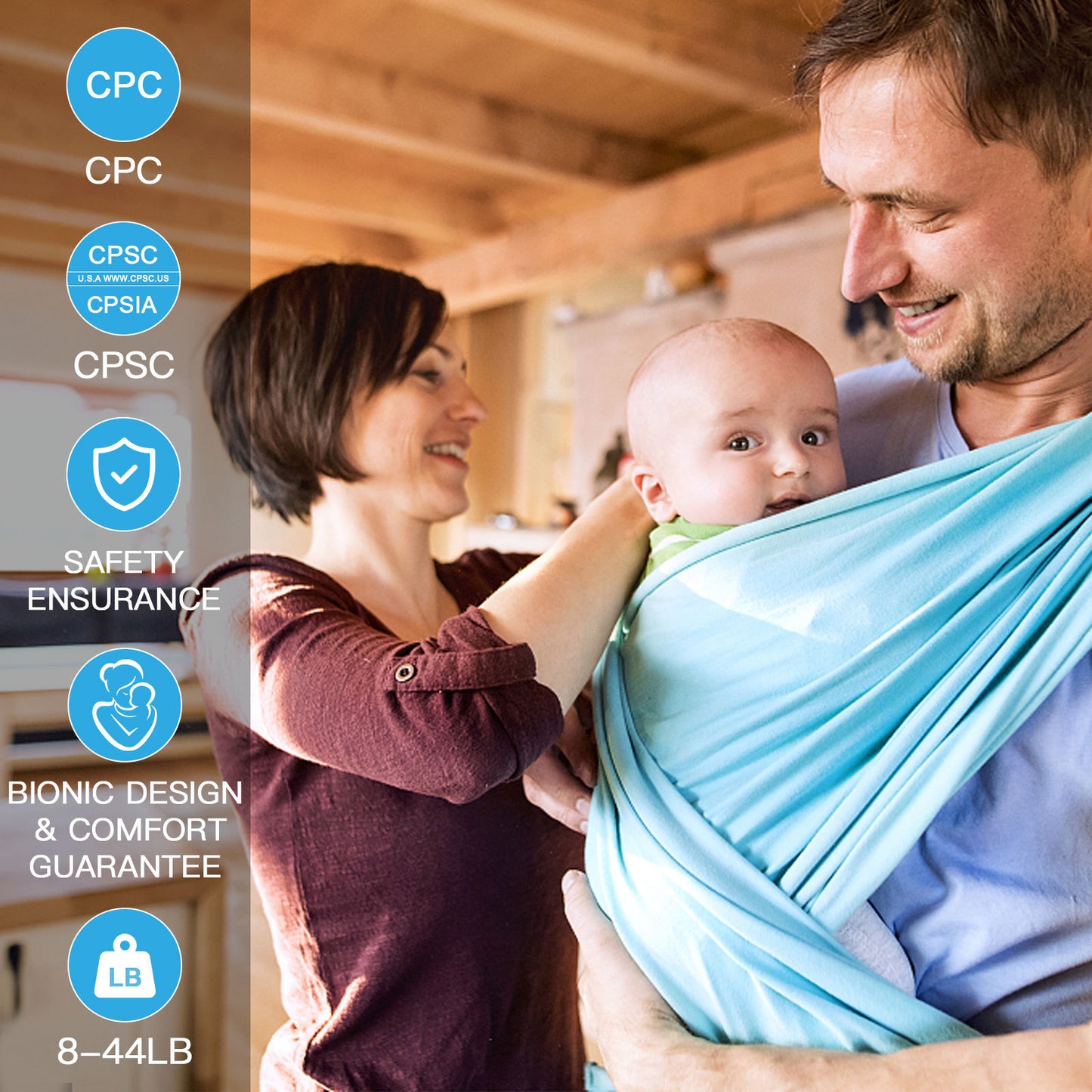 US Local Baby Carrier Front Wrap Scarf Baby Carrier Bag Multi-functional Baby Carrier Front And Back Dual