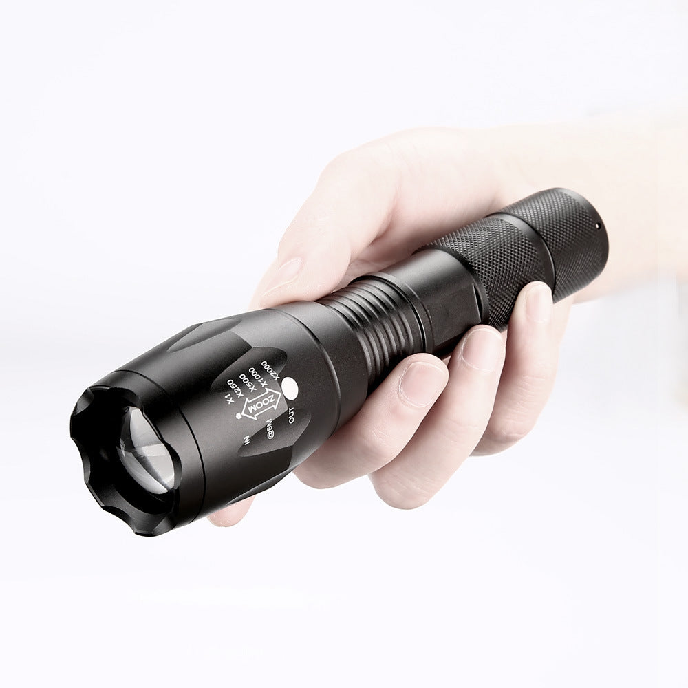 US Local Portable Mini Flashlight LED ZOOM Torch Hunting Zoomable Flashlight Torch Light