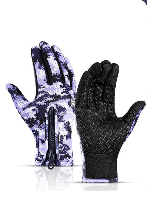 US Local Winter Gloves Touch Screen Riding Motorcycle Sliding Waterproof Sports Gloves With Fleece