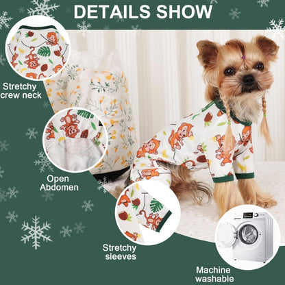 US Local Dog Pajamas Pjs Spring Summer Dog Clothes For Small Dogs Girl Boy, Soft Stretchy Tiny Chihuahua Yorkie Puppy Clothes Doggie Onesies Cat Pet Jammies Outfit, Brown Monkey