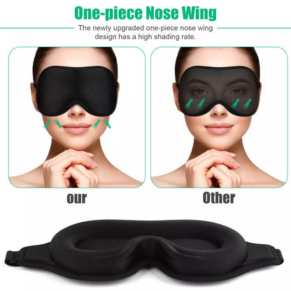 US Local 3D Travel Silk Eye Mask Sleeping Soft Padded Shade Cover Rest Relax Blindfold Men Women Night Sleeping Mask Cover Eye