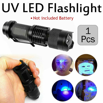 US Local UV Ultra Violet Flashlight Handheld Blacklight Small Flashlight 395nm Mini Light Inspection Lamp Pen Torch Detector For Dog Pet Urine Stains, Bed Bugs And Scorpions