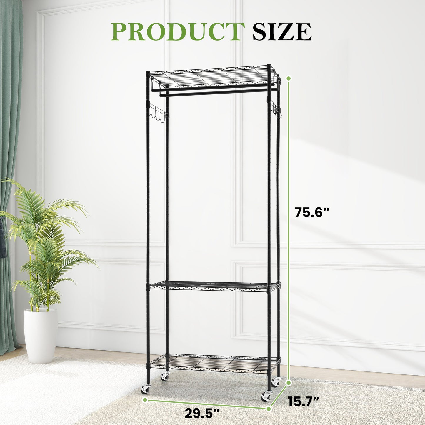 US Local Adjustable Mobile Hanger, Iron Storage Hanger