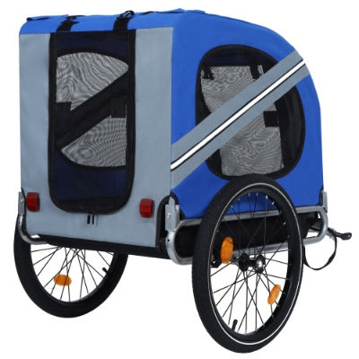 US Local Large Folding Bike Trailer For Dogs 120LB Capacity All-Terrain Pet Carrier, Durable Steel Frame For Cycling, Jogging, Camping Outdoor Adventures