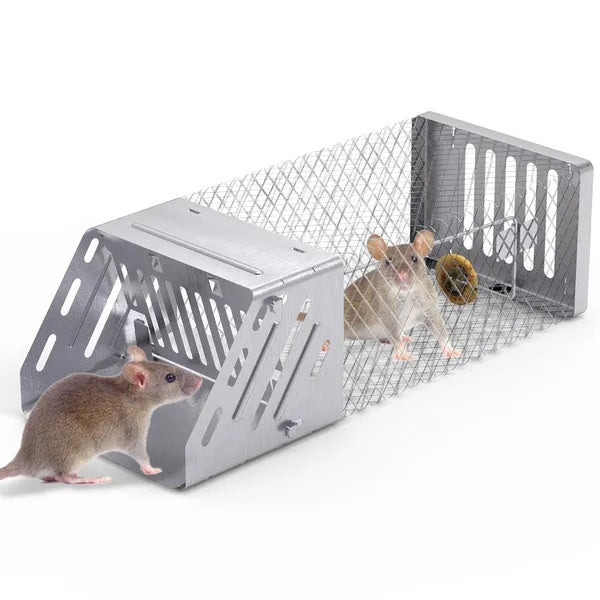 US Local Automatic Continuous Rat Trap Single Door Mouse Cage Humane Live Animal Trap Cage Indoor Outdoor For Small Rodents Mice Voles