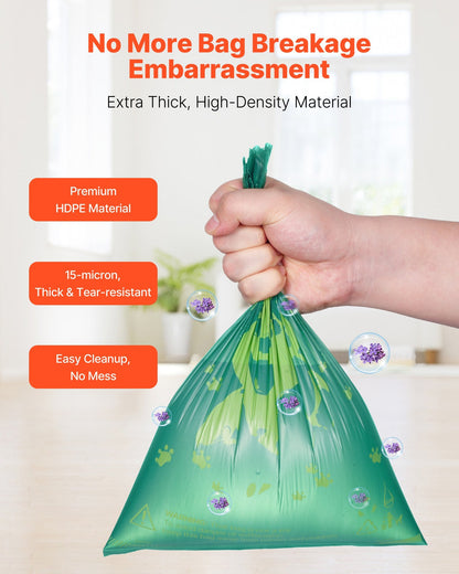 US Local Thick Dog Poop Waste Bags Refill Rolls 270PCS Lavender Scented Biodegradable